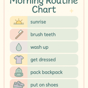 kids routine bundle – 13 page printable morning to night routine charts, checklists & stickers (premium edition)