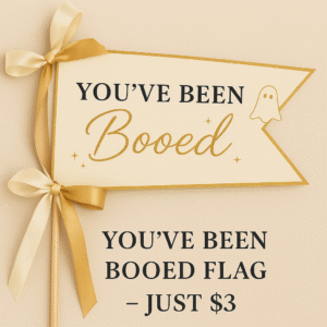 premium printable boo basket flags | 5 luxury halloween designs