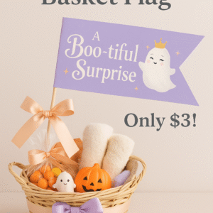 premium printable boo basket flags | 5 luxury halloween designs