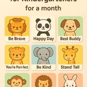 30 lunch box notes for non readers | 30 printable animal lunch box notes for non readers | lunch box notes for preschool | lunch box notes for kindergarteners