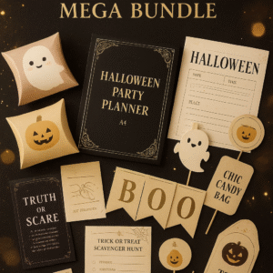 ultimate premium halloween mega bundle – 60+ luxury printables for parties, games & décor | $34.95