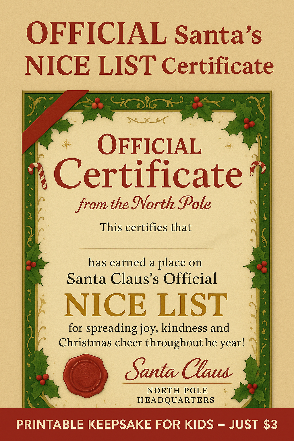 santa’s nice list certificate + magical letter from santa 🎅 | nice list certificate from santa | letter from santa santa’s nice list certificate + magical letter from santa 🎅 | nice list certificate from santa | letter from santa