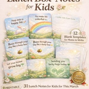 march lunch box notes for kids | spring lunch box notes for kids | st. patrick’s lunch box notes | kids lunch box notes | lunch notes for kids | march lunchbox notes | march lunch notes for kids |